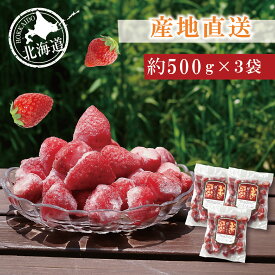 【数量限定】The北海道ファームの～夏のしずく～冷凍いちご約500g×3袋