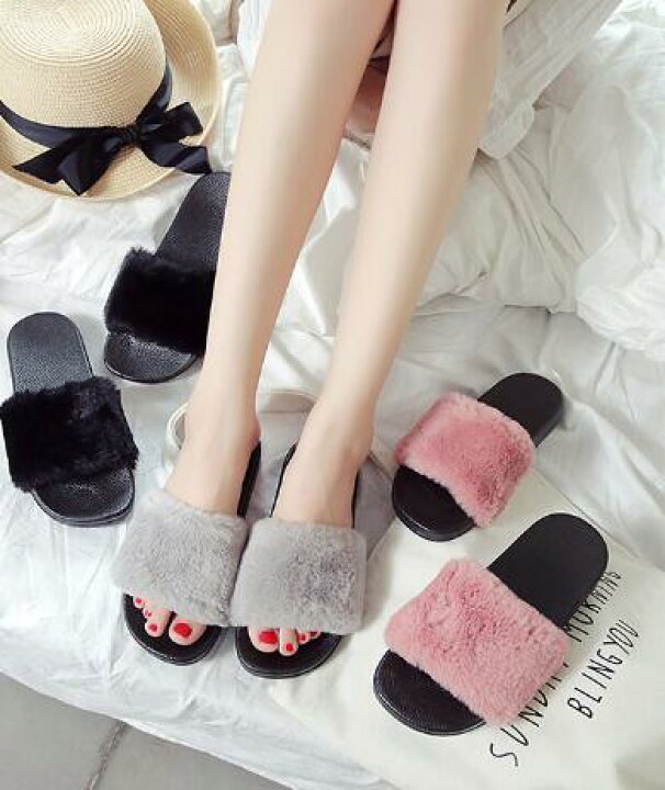 楽天市場 ポイント5倍 ファーサンダル サンダル レディース 歩きやすい 履きやすい 楽 軽量 疲れない スリッパ 美脚 大きいサイズ 冬 冷房対策 ベランダ 旅行 オフィス つっかけ厚底 夏 ファー おしゃれ 小さいサイズ ボア 室内 滑り止め 暖かい かわいい ふわもこ