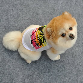 【ポイント5倍】 わんちゃん 薄手 アロハTシャツ Tシャツ ベスト かわいい 小型犬 おしゃれ 涼しい 暑くない 犬の服 蚊 防虫 お手軽 ドッグウェア ペット 服 小型犬 中型犬 子犬 犬用 袖なし 送料無料 旅行 ギフト プレゼント
