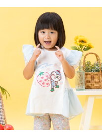 ANPANMAN KIDS COLLECTION/(K)シフォンフリルチュニック ANPANMAN KIDS COLLECTION アンパンマンキッズコレクション ワンピース・ドレス チュニック ブルー ピンク【送料無料】[Rakuten Fashion]