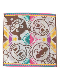 APKC/(K)今治ハンドタオルネイティブ柄 ANPANMAN KIDS COLLECTION アンパンマンキッズコレクション ファッション雑貨 ハンカチ・ハンドタオル ブルー ブラウン[Rakuten Fashion]