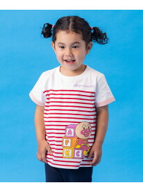 【SALE／30%OFF】ANPANMAN KIDS COLLECTION/(K)お座りアンパンマンボーダーTシャツ ANPANMAN KIDS COLLECTION アンパンマンキッズコレクション トップス カットソー・Tシャツ レッド ネイビー【RBA_E】[Rakuten Fashion]