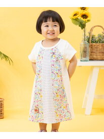 ANPANMAN KIDS COLLECTION/(K)パッチワーク切替ワンピース ANPANMAN KIDS COLLECTION アンパンマンキッズコレクション ワンピース・ドレス ワンピース ベージュ パープル【送料無料】[Rakuten Fashion]