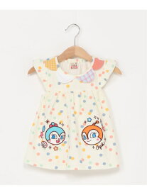 ANPANMAN KIDS COLLECTION/(K)ドット柄アップリケチュニック ANPANMAN KIDS COLLECTION アンパンマンキッズコレクション ワンピース・ドレス チュニック ホワイト オレンジ イエロー【送料無料】[Rakuten Fashion]