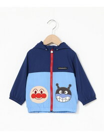 APKC/(K)ばいきんまん だだんだん柄配色ブルゾン ANPANMAN KIDS COLLECTION アンパンマンキッズコレクション ジャケット・アウター ブルゾン・ジャンパー ネイビー【送料無料】[Rakuten Fashion]