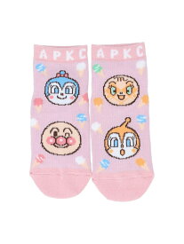 APKC/(K)アイス柄メッシュショートソックス ANPANMAN KIDS COLLECTION アンパンマンキッズコレクション 靴下・レッグウェア 靴下 ピンク パープル[Rakuten Fashion]