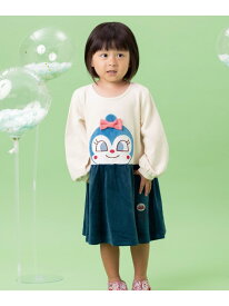 ANPANMAN KIDS COLLECTION/(K)お顔アップリケベロアワンピース ANPANMAN KIDS COLLECTION アンパンマンキッズコレクション ワンピース・ドレス ワンピース ネイビー ピンク【送料無料】[Rakuten Fashion]