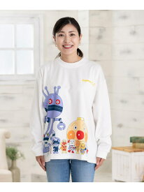 APKC/(W)みんなで整列長袖Tシャツ大人 ANPANMAN KIDS COLLECTION アンパンマンキッズコレクション トップス カットソー・Tシャツ ホワイト【送料無料】[Rakuten Fashion]