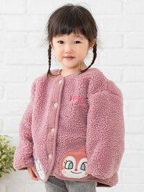 APKC/(K)ボアアウター ANPANMAN KIDS COLLECTION アンパンマンキッズコレクション ジャケット・アウター その他のジャケット・アウター ベージュ ピンク ブラック【送料無料】[Rakuten Fashion]