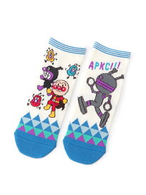 【SALE／50%OFF】(K)だだんだん柄ソックス ANPANMAN KIDS COLLECTION アンパンマンキッズコレクション 靴下・レッグウェア 靴下 ホワイト ブルー【RBA_E】[Rakuten Fashion]