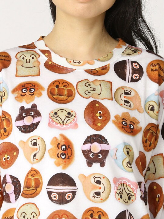 楽天市場】APKC/(W)パン柄長袖Tシャツ大人 ANPANMAN KIDS COLLECTION 