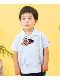 ANPANMAN KIDS COLLECTION/(K)アンパンマンアップリケボタン半袖シャツ ANPANMAN KIDS COLLECTION アンパンマンキッズコレクション トップス シャツ・ブラウス ブルー【送料無料】[Rakuten Fashion]