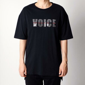 ys YUJISUGENO / �C�[�X ���E�W�X�Q�m / 220210109 / Sequin Embroidery Hemstep Big T / VOICE / BLACK / TOPS / �v�����gT�V���c / �X�p���R�[��
