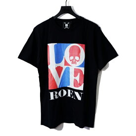 52147006/Roen/LOVE S/S TEE/Tシャツ/半袖/ロエン/スカル/MIX/ブラック/マルチカラー