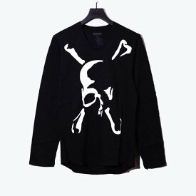 79047017 / Roen/ロエン/SKULL PRINT LONG SLEEVE/Tシャツ/ロンT/スカル/BLACK/ブラック/黒