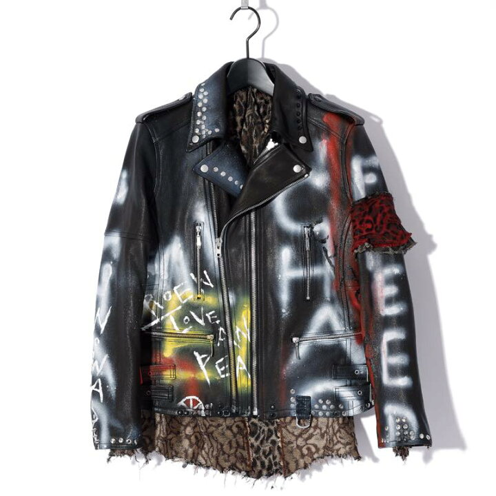 楽天市場】Roen / ロエン / 70000001 / SPRAYED RIDERS JKT  
