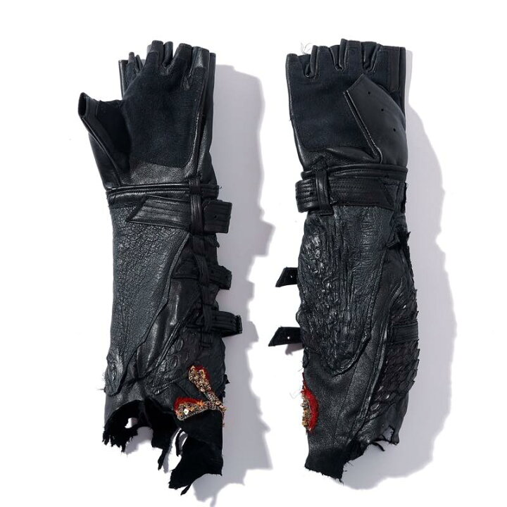 楽天市場】Roen X Shohei Takamiya / MIX-LEATHER GLOVES / BLACK 