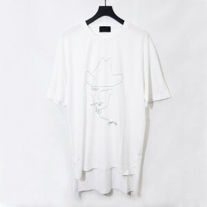 220510101 / ys Yuji SUGENO / ys ilustration Hemstep Big Tee / T�V���c / WHITE