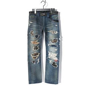 6960004 / BLACK HONEY CHILI COOKIE / SPL REMAKE DENIM PANTS / INDIGO /BOTTOMS