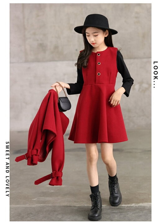 楽天市場 子供 服 女の子 セットアップ 秋冬 2点セット お宮参り 服装 ワンピース クリスマス アウター 文化祭 発表会 フォーマ 入学式 韓国 子供用 1 130 140 150 160 165 赤服 大きいサイズ 七五三祝い スーツ お正月 おしゃれ 可愛い アンリツオンライン楽天市場店