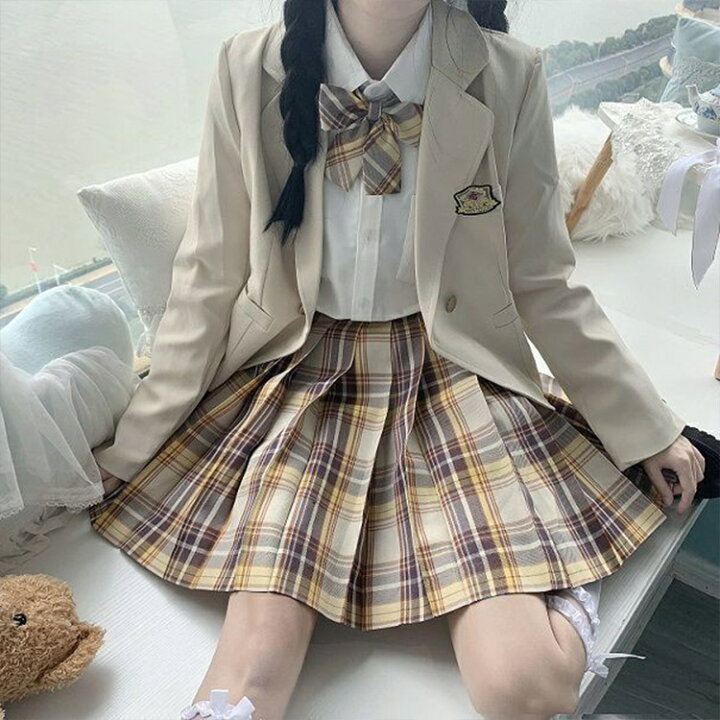 楽天市場】深緑 ベージュ タータンチェック 卒業式 スーツ 女の子 