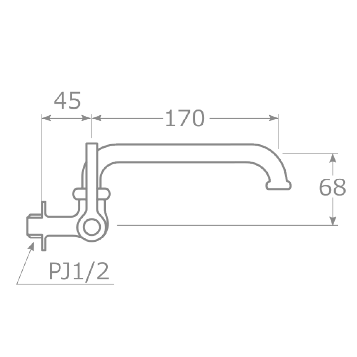 楽天市場】SANEI 厨房用横形自在水栓 (左ハンドル) [共用形] A2310L-13