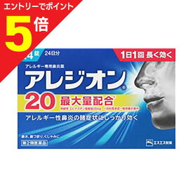 【ポイント5倍：お買い物マラソンと同時開催 ※要エントリー】【第2類医薬品】【エスエス製薬】アレジオン20 24錠【セルフメディケーション税制 対象品】