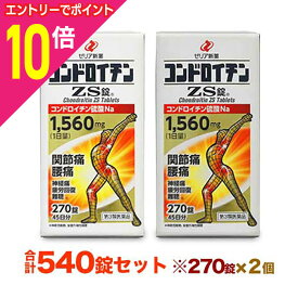【ポイント10倍：年内まるまるお得 ※要エントリー】【第3類医薬品】【送料無料まとめ買い2個セット】【ゼリア新薬】コンドロイチンZS錠 270錠