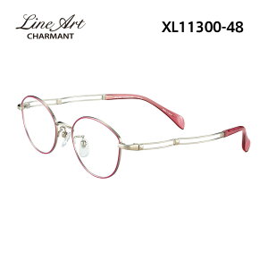 ラインアート メガネフレーム LineArt XL11300 レディース ラウンド 眼鏡 度付き 度なし 伊達メガネ サイズ:48 国内正規品 おしゃれ 送料無料