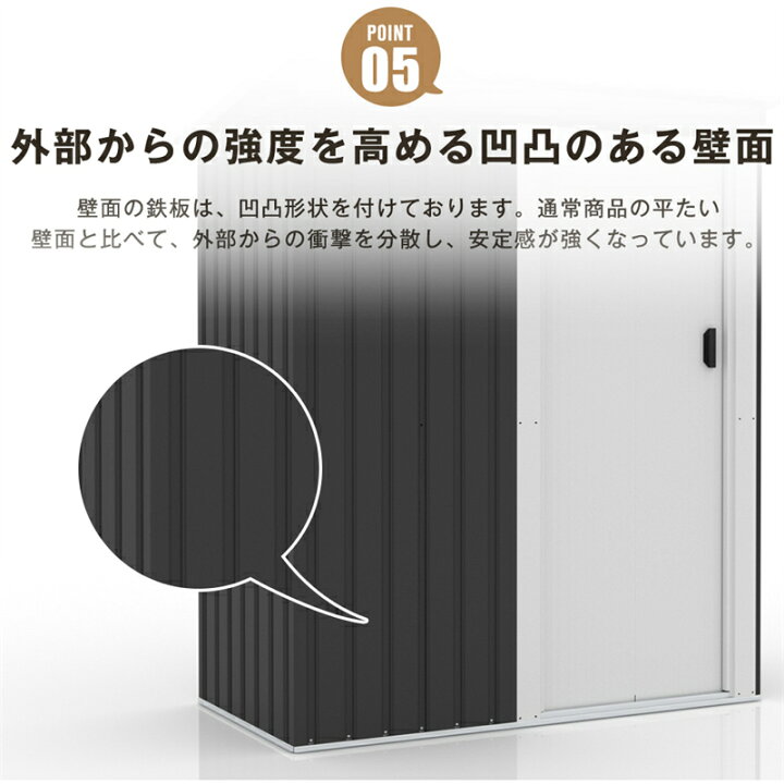 楽天市場】即納【1年保証】物置 屋外 大型 倉庫 大型物置 戸外収納庫 2 