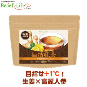 生姜紅茶 粉末 温活紅茶〜しょうがとレモン風味〜 1袋約30杯 レモン風味 粉末紅茶 金時生姜 高麗人参 ヒハツ ヘスペリジン 黒糖 和漢素材配合 お湯 水 溶かすだけ 手軽 簡単 温活 人工甘味料