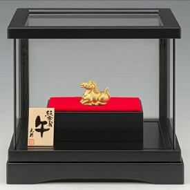 【純金製】招福「午」24金3g使用［No.10］専用ケース入り［造幣局検定入り］K24/純金/置物/干支午/午/馬/うま/挑戦/目標/飛躍/金運/勝負運/出世運/運気アップ/縁起物/記念品/縁起/玄関飾り/2026年/来福/招福/開運/御祝/資産/美術品/工芸/ミニサイズ