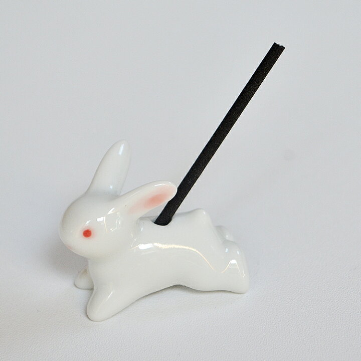 楽天市場 香立て Dm便対応 陶器の香立 アニマルコレクショントロイメライ香立て うさぎ 3023 兎 動物 陶器 お香 室内香 かわいい お香 数珠 仏壇のe Namu庵心堂