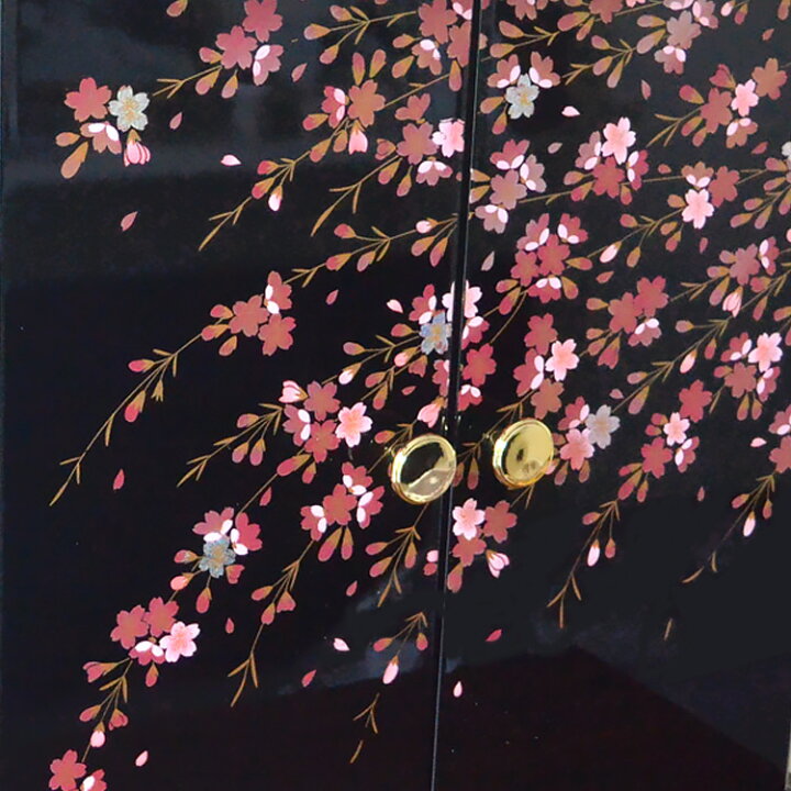楽天市場】【仏壇のみ】紀州蒔絵仏壇「しだれ桜」鏡面仕上げ 小サイズ 