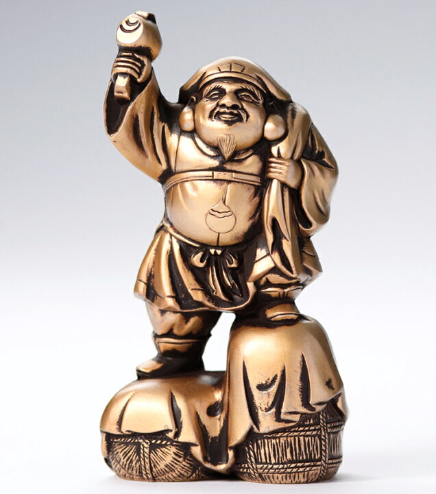 楽天市場】縁起物 置物 七福神〔大黒天〕シルキーゴールド 日本製  