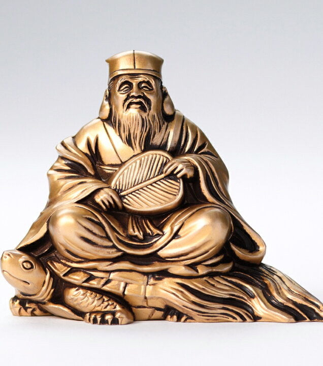 楽天市場】縁起物 置物 七福神〔寿老人〕シルキーゴールド 日本製  