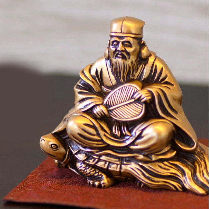 楽天市場】縁起物 置物 七福神〔寿老人〕シルキーゴールド 日本製  