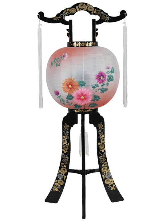 楽天市場】【単品】京提灯「山月2号／尺二 菊ボカシ」PC製/高さ90cm 