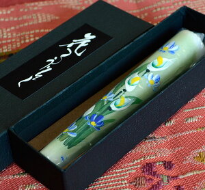 【越後花ろうそく】新潟生まれの手描き絵ろうそく「カラー」15cm1本入り【絵蝋燭】【絵ローソク】【花ろうそく】【進物】【お彼岸】【お盆】【新盆見舞】【喪中見舞】【月命日】【御供