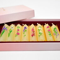 みつろう夕霧「花てまり」8本入り【日本製】【燃焼時間約80分】蜜蝋 絵ろうそく 四季の花 ローソク お供…