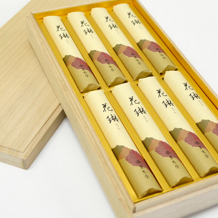 楽天市場】【薫寿堂】花琳 短寸8把入り 桐箱 #026白檀 贈答用 お線香 