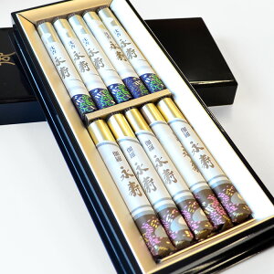 日本香堂 永寿 二種香 〔沈香永寿・伽羅永寿〕 塗箱短寸10把入沈香 伽羅 詰合せ アソート 進物 お線香 線香 お盆 喪中見舞 新盆御見舞 お悔やみ 喪中はがきが届いたら ギフト プレゼント 贈