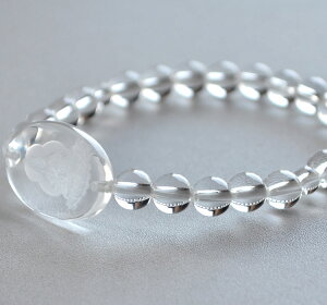 【ネコポス便OK】【腕輪念珠】水晶十二支八体仏プレート付きブレスレット辰〔普賢菩薩〕7mm珠【パワーストーン】【お守り】【干支】【守り本尊】【お買い物マラソン ポイント10倍】