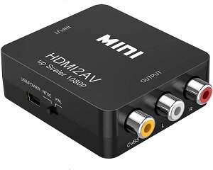 HDMI to AV Ro[^[ RCAϊA_v^ 1080PΉ PAL/NTSC؂ւ HDMI͂R|Wbgo͂֕ϊ USBdP[ut