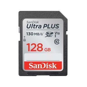�y�������K�i�zSanDisk SD�J�[�h 128GB Ultra PLUS SDXC UHS-I �ő�130MB/s Class10 U1 V10 �t��HD�Ή� �h�� �ϏՌ� ���ϋv SDSDUW3-128G-JNJIN �T���f�B�X�N