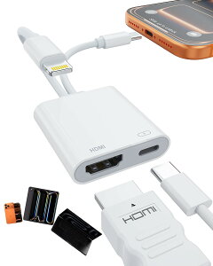 2in1 HDMI�ϊ��A�_�v�^ Lightning USB-C�Ή� MFi�F�� 4K�o�� PD�}���[�d iPhone iPad MacBook Switch�Ή� Digital AV�A�_�v�^