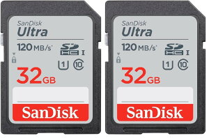 SanDisk SD�J�[�h 32GB 2���Z�b�g SDHC Class10 UHS-I �ő�120MB/s Ultra �T���f�B�X�N �t��HD�Ή� �h�� �ϏՌ� SanDisk Ultra SDSDUN4-032G-GHJNN ���K�i �V�p�b�P�[�W