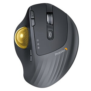 ProtoArc �g���b�N�{�[���}�E�X 2.4G��Bluetooth�Ή� 3��f�o�C�X�����ڑ� 5�i�KDPI 7�{�^�� ���� windows/mac/iPad�Ή� USB-C�[�d�� ������PC��� �É� ����/�I�t�B�X�p USB���V�[�o�[�t�� ���F�{�[���I�ׂ�