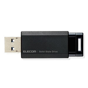 �G���R�� �O�t��SSD 500GB USB3.2 Gen2 �|�[�^�u��SSD USB Type-A �����^ �m�b�N�� �L���b�v���X �ő�Ǎ�600MB/s �ő发��500MB/s PS5 PS4 ���[�J�[����m�F�� �u���b�N ESD-EPK0500GBK