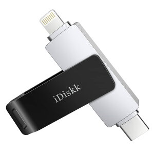 iDiskk iPhone usb�������[ 256GB �O�t���t���b�V���h���C�u �f�B�X�N �yLightning�{Type-C�R�l�N�^���ځziOS�O���X�g���[�W �X�}�z�X�y�[�X��� �g�� �v���O&�v���C �����N���b�N�����o�b�N�A�b�v ��